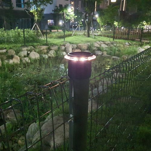 태양광 정원등 잔디등 LED 캡 휀스등 80mm 기둥 데크등 솔라 담장 MIREU, 블랙