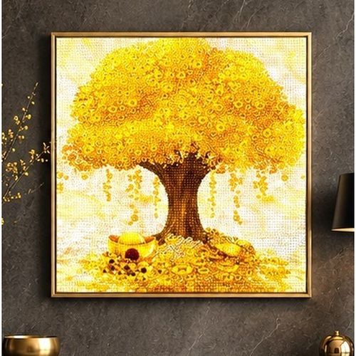 스팃스 보석십자수 황금나무 금전수 풍수 인테리어 그림 DIY 취미 키트 전체비즈 다이아몬드페인팅