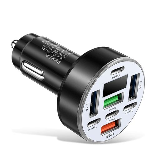 350W USB 차량용 충전기 PD QC3.0 USB C 차량용 휴대폰 충전기 타입 C 어댑터 10포트 아이폰 화웨이 샤오미 고속 충전