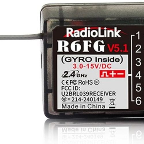 자이로가 장착된 라디오링크 R6FG 6 채널 24GHz RC 수신기 차량 표류크롤러트럭보트용 표면 장거리 제어 RX 라디오 컨트롤러 RC4GS V3RC8XT8FBT8ST2DT6D와