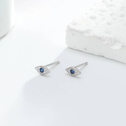 나자르본주 이블아이 터키 목걸이 악마의눈 행운 여성 925 실버 블루 지르콘 스터드 귀걸이 함사 파티마의 손