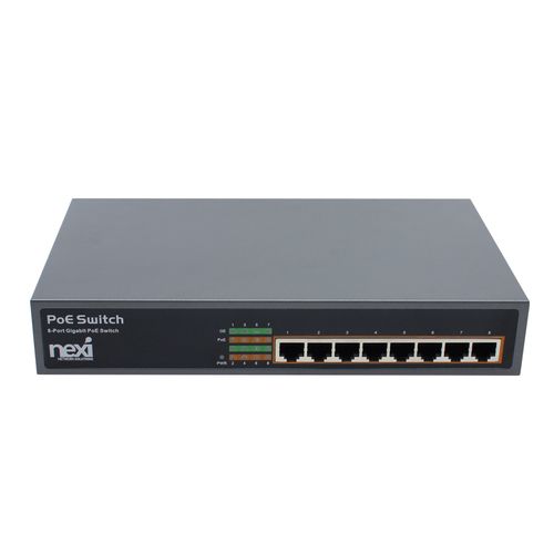 POE+기가스위치허브 8포트 150W CCTV전원 분배기 NAS PTZ IP카메라 랜케이블 VOIP폰 인터넷 통신공사설치, 단일상품