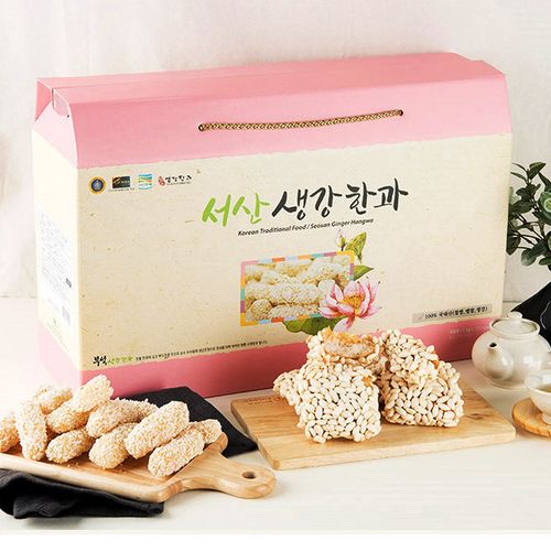 서산생강한과 유과 250g x 2p + 산자 250g x 2p + 쇼핑백 세트