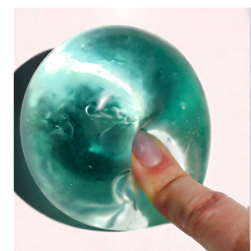 SHOPIAN 말랑이 스퀴시 쫀득 스트레스 볼, 1세트, 120g, 오션민트+라임글로우