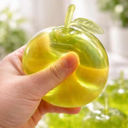 이루앤라이프 말랑쫀득 풋사과 스트레스볼 스퀴시 만지작이, 1개, 220g, 그린