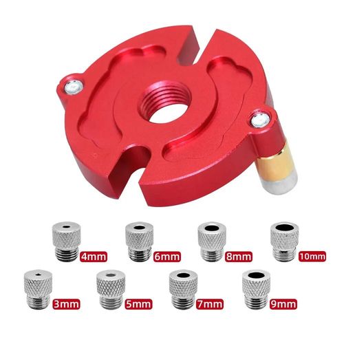 빠른 접합 DOWEL 수직 목공용 알루미늄 부싱 지그 금속 로케이터 JIG 드릴 구멍 가이드 10MM KIT 셀프