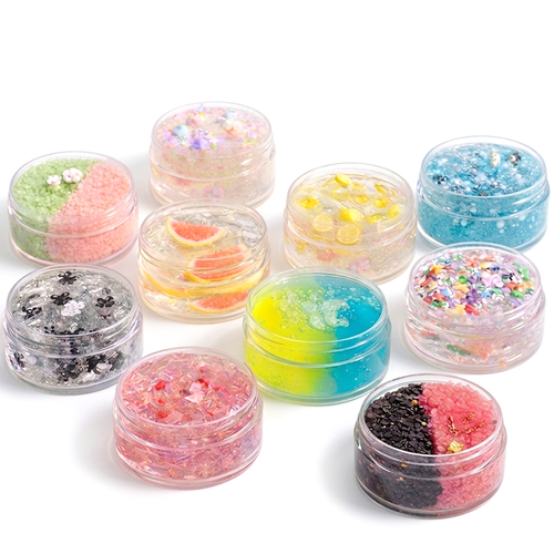 젤리펀슬라임, 클리어 6종 세트, 랜덤발송, 1세트, 6개, 120g, 혼합색상