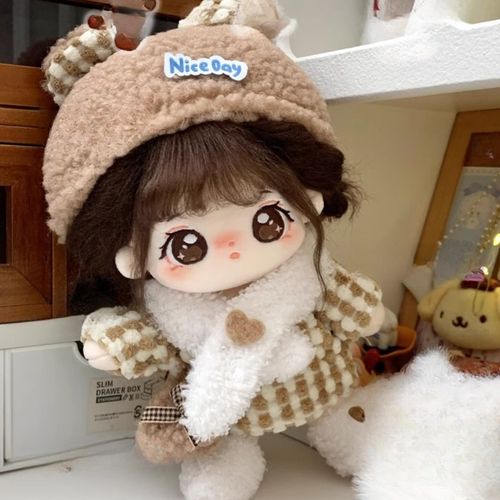 비비드칙 20cm 귀여운 곰돌이 솜인형옷 5종 세트, 1세트, 갈색, 20cm