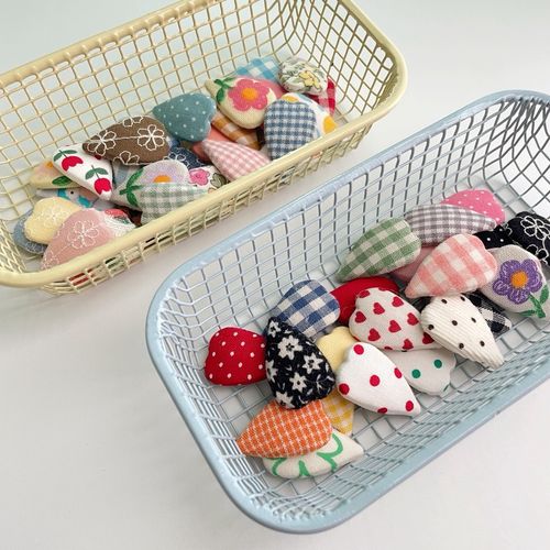 3cm 5cm 패브릭 하트 똑딱핀 (베이비/키즈)