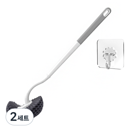 올릭 이지크린 코너 변기 청소솔 + 후크홀더 세트