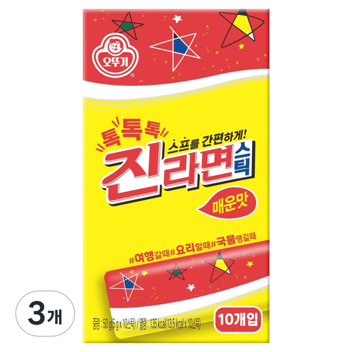 오뚜기 톡톡톡 진라면 스틱 매운맛 10p