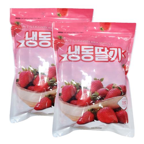 국산 고령 쌍림 냉동딸기 딸기다이스, 2개, 1kg