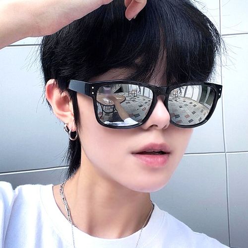 블랙 실버 빅 오버사이즈 편광선글라스