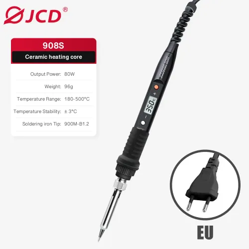 조절식 온도 LCD 납땜 인두 키트 110V 80W 용접 팁 와이어 디솔더링 펌프 히터