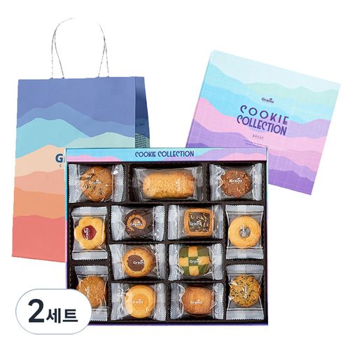 그래인스쿠키 콜렉션 쿠키 50p + 쇼핑백 세트, 13종, 2세트