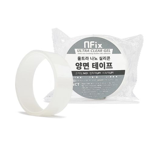 엔픽스 ULTRA NANO 초강력 투명 실리콘 양면테이프 30mm 벽걸이 가정용 생활정리 케이블 책상정리 차량용 재사용