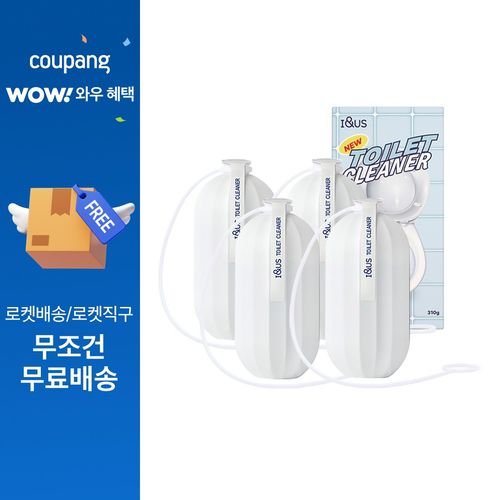 아이앤어스 대용량 자동 변기클리너, 4개, 310g