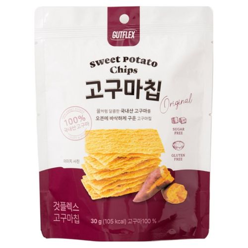 GUTFLEX 것플렉스 고구마칩 국내산 글루텐프리 바삭고구마, 10개, 30g