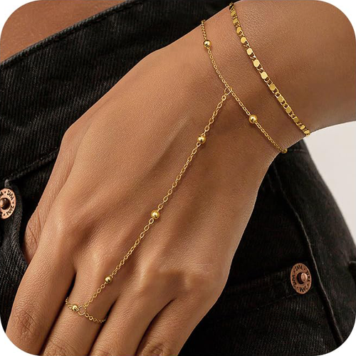 Yhcuican태슬14K 체인 결속 팔찌 결속 팔찌 반지 X-SL7233