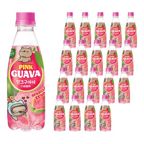 자연은 핑크구아바 스파클링 음료, 20개, 350ml