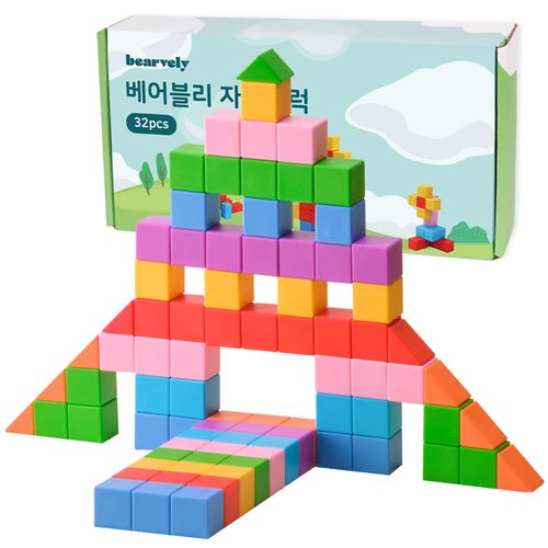 베어블리 자석 블록 큐브 교구 32pcs