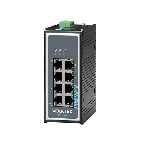 Volktek 8포트 산업용 스위치허브 알루미늄하우징 10/100Mbps INS-806E, 1개, INS-806E