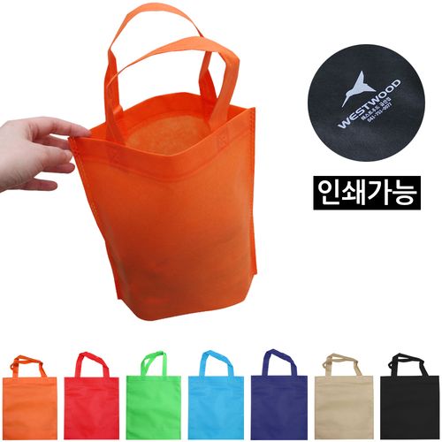 리빙엔터 칼라 부직포가방 (소형) 선물가방 미니가방 쇼핑백 판촉용품, 소형 스카이블루