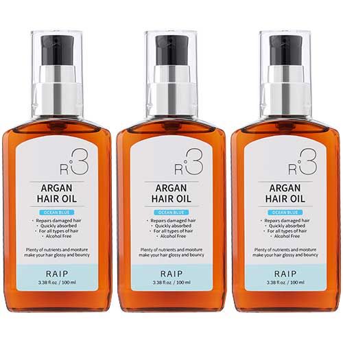 라입 R3 아르간 헤어오일 오션블루 (100ml×3)