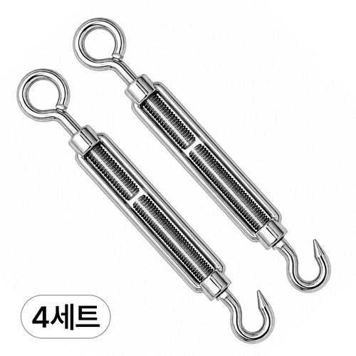 아띠꼴로 쭉당겨 2개1세트 스텐 턴버클 와이어 로프 고정 장력조절, 4세트