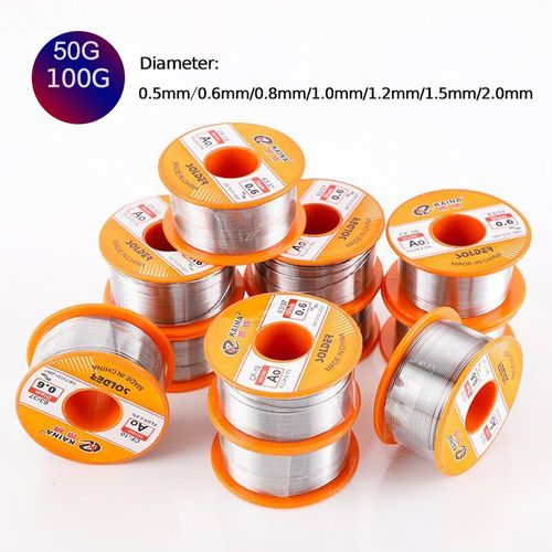 50/100g 0.5mm2mm 무 세척 로진 코어 솔더 주석 와이어 릴 63/37 CF10, 전기 DIY 용접을 위한 2% 플럭스 및 낮은 융점 포함