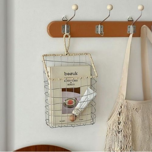 도르리 지끈 와이어 바스켓 걸이형 철제 과일바구니 약통 속옷 화장품 정리함 소형 + 대형, 소형+대형, 1세트