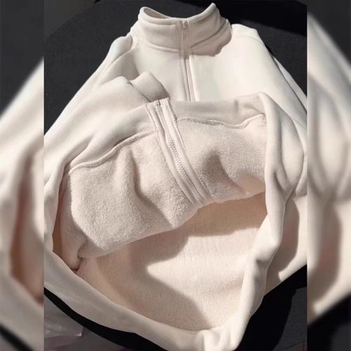 708090 여성 숏 양털 기모 숏 캐주얼 집업 아우터