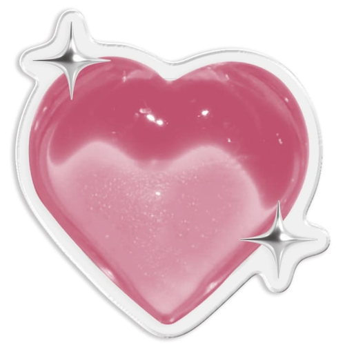 (아크릴 플라톡) 글리터 하트, 단일상품, 1개