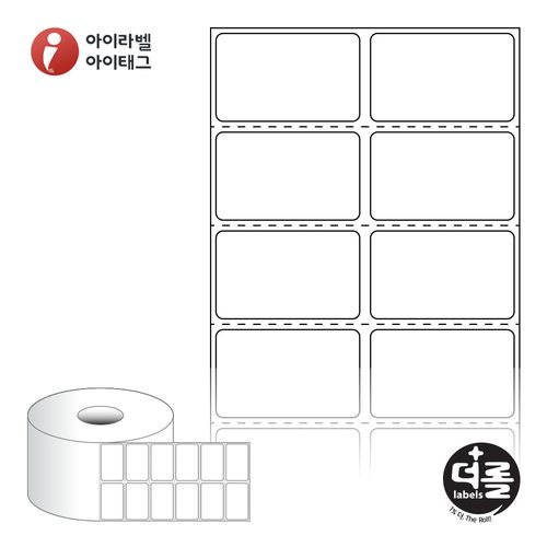 더롤라벨 RS040025DT 바코드 라벨지 40x24.5 흰색 감열지 40지관 리본 불필요, 2000개