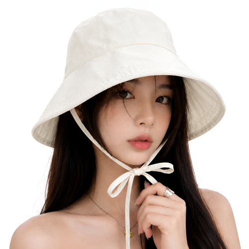 풀리제 챙넓은 바스락 턱끈 벙거지모자 버킷햇