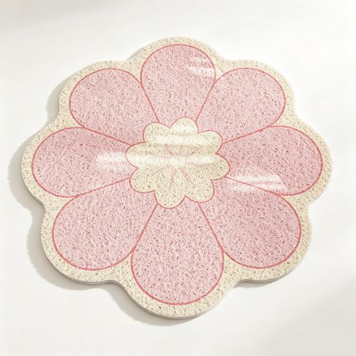 꽃모양 욕실 발매트 미끄럼방지 세척가능 물빠짐 샤워실 현관 주방 코일매트