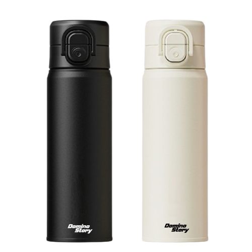 도미노스토리 텀블러 500ml 316스테인리스 원터치 보온병 보냉병, 1개, 500ml, 블랙
