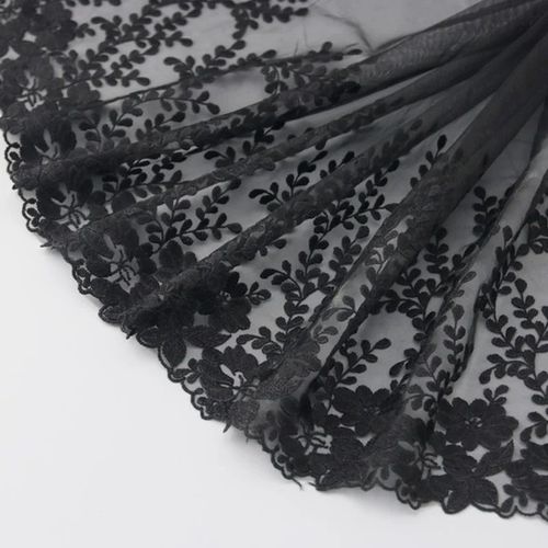 (1야드/롤) 폭 30cm 망포 수용 레이스 의상 디자인 속옷에 웨딩 헤어 액세서리 제작 DIY, 1개, Black