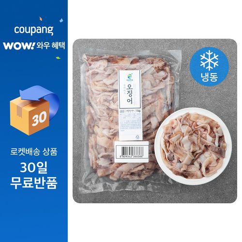 은하수산 원양산 오징어 슬라이스 (냉동), 1kg, 1개