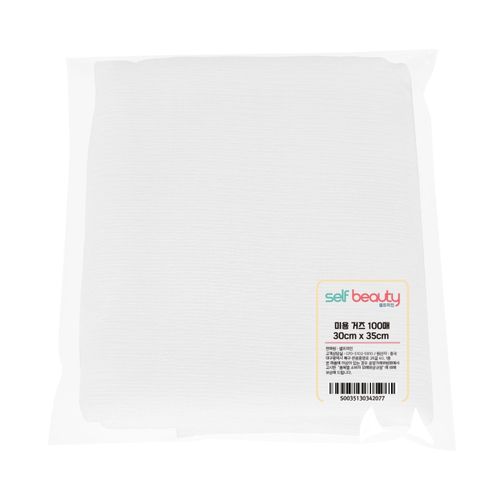 셀프미인 미용거즈 100매 30*35cm 면100% 피부실기 미용 재료, 1개, 화이트/100매