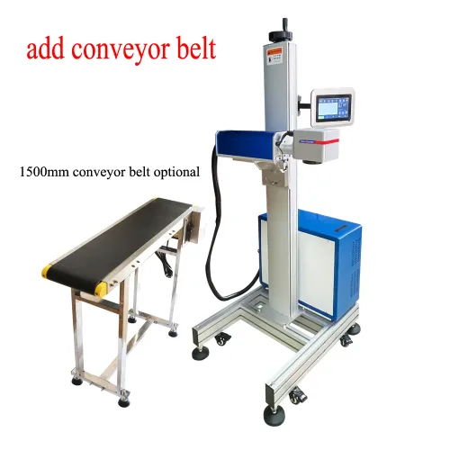 3w 5w 10w UV 레이저 조각 마킹 인쇄 UV 비행 레이저 마킹 기계 20W -200W Raycus/JPT 섬유 레이저 코딩