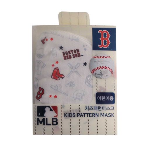 MLB BR 어린이용 화이트 키즈패턴마스크