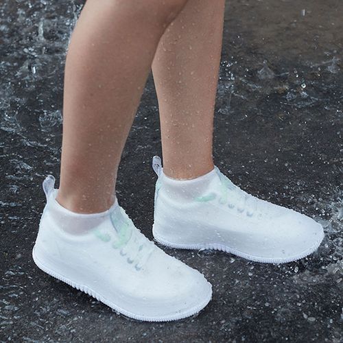 Zoom-AI 고급 실리콘 신발 방수 커버 장마 미끄럼방지 슈즈 덧신 운동화 덮개 레인슈즈 오염 보호 비올때, 1개