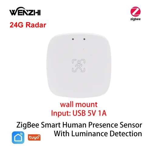 ZigBee 와이파이 MmWave 레이더 인체 감지 모션 센서 조도 거리 감지 투야 스마트 라이프 홈 DIY 24G 5 V