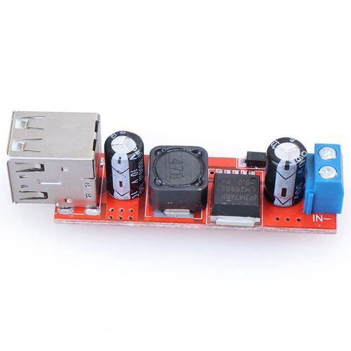 듀얼 USB 9V/12V/24V/36V ~ 5V 컨버터 DC-DC 3A 스텝 다운 전력 모듈