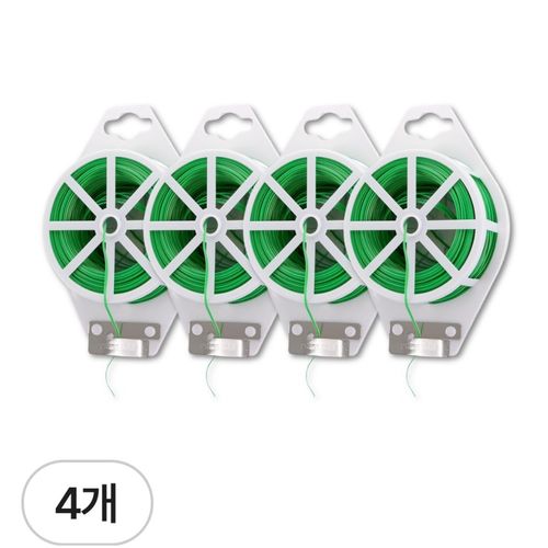 쵸록101 원예용 빵끈 식물 고정끈 100m, 4개