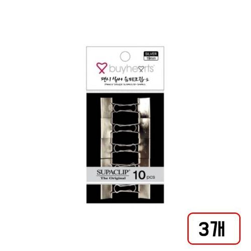 바이하츠)팬시슈파크립 실버, 소(10입/N3168200) 3개