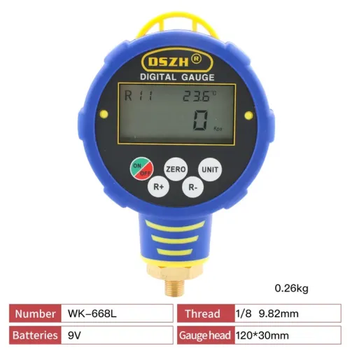 디지털 디스플레이 전자 LCD 에어컨 냉매 압력 게이지 DSZH WK-6881H 단일 미터