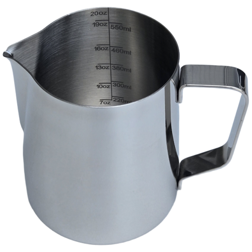 스팀피쳐 밀크저그 라떼아트 눈금형 350 600 1000 1500 ml 우유거품기, 600ml, 1개