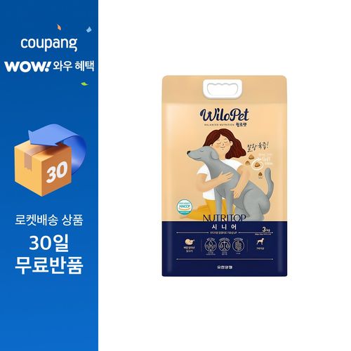 윌로펫 시니어 강아지 뉴트리탑 소프트사료, 닭, 3kg, 1개